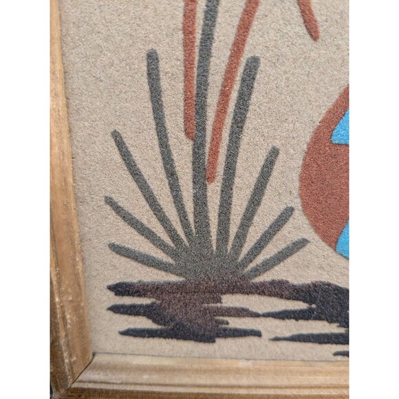 Vtg. M. Goldtooth Framed Navajo Sand Painting Signed  9.5" X9.5" Native American - Picture 3 of 16
